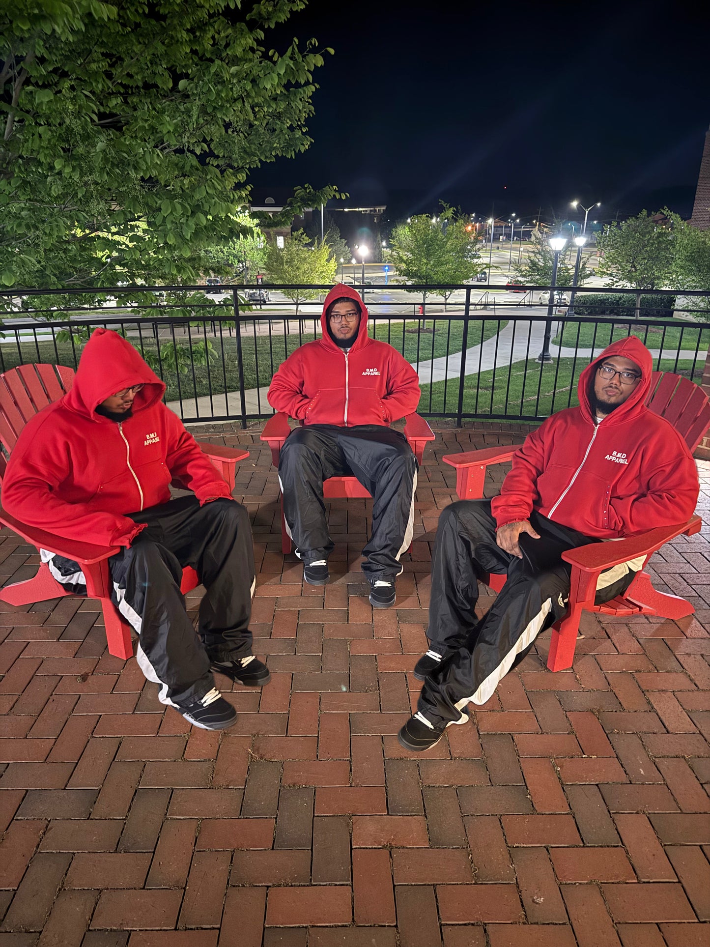 "Vermillion" Zip Up Hoodies